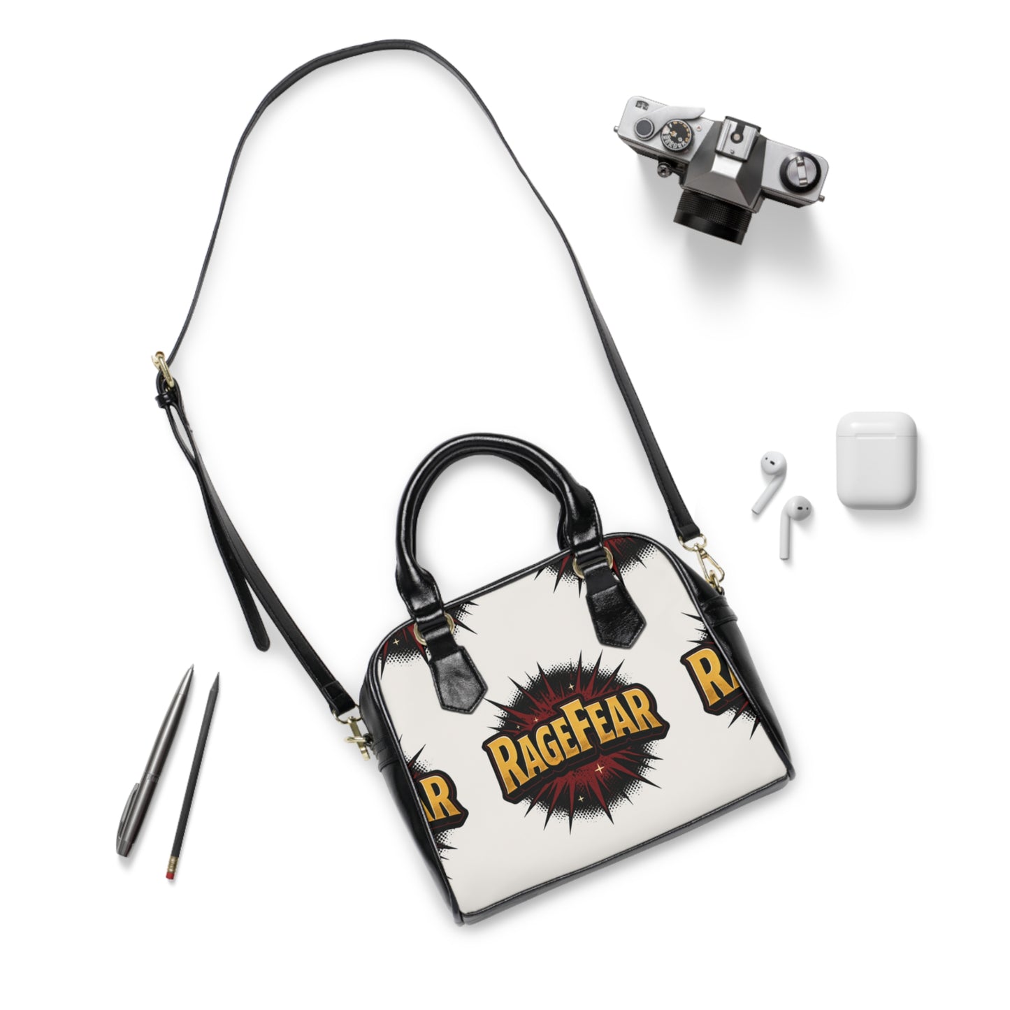 RageFear Shoulder Handbag - Trendy Crossbody Purse, Unique Gift for Her, Casual Everyday Use, Fashion Accessory, Stylish Handbag